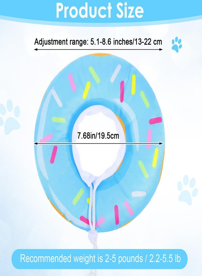 Hpmjz Cat Cone Collar Adjustable Cat Recovery Collar Soft Cone Cute Cats Collars After Surgery Kitten Recovery Cones to Stop Licking Pet Elizabethan Collars for Cats Kittens and Puppies（Blue） - Image 2